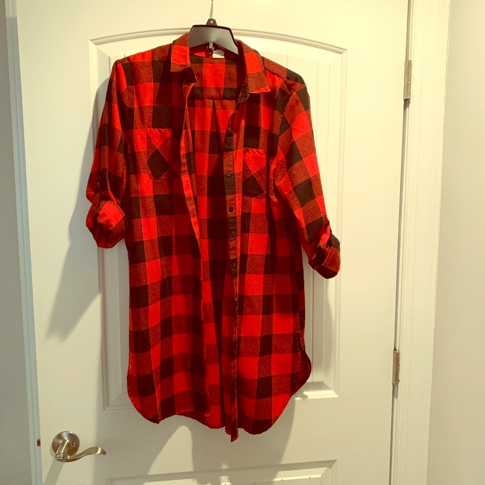 Buffalo plaid shirt/dress